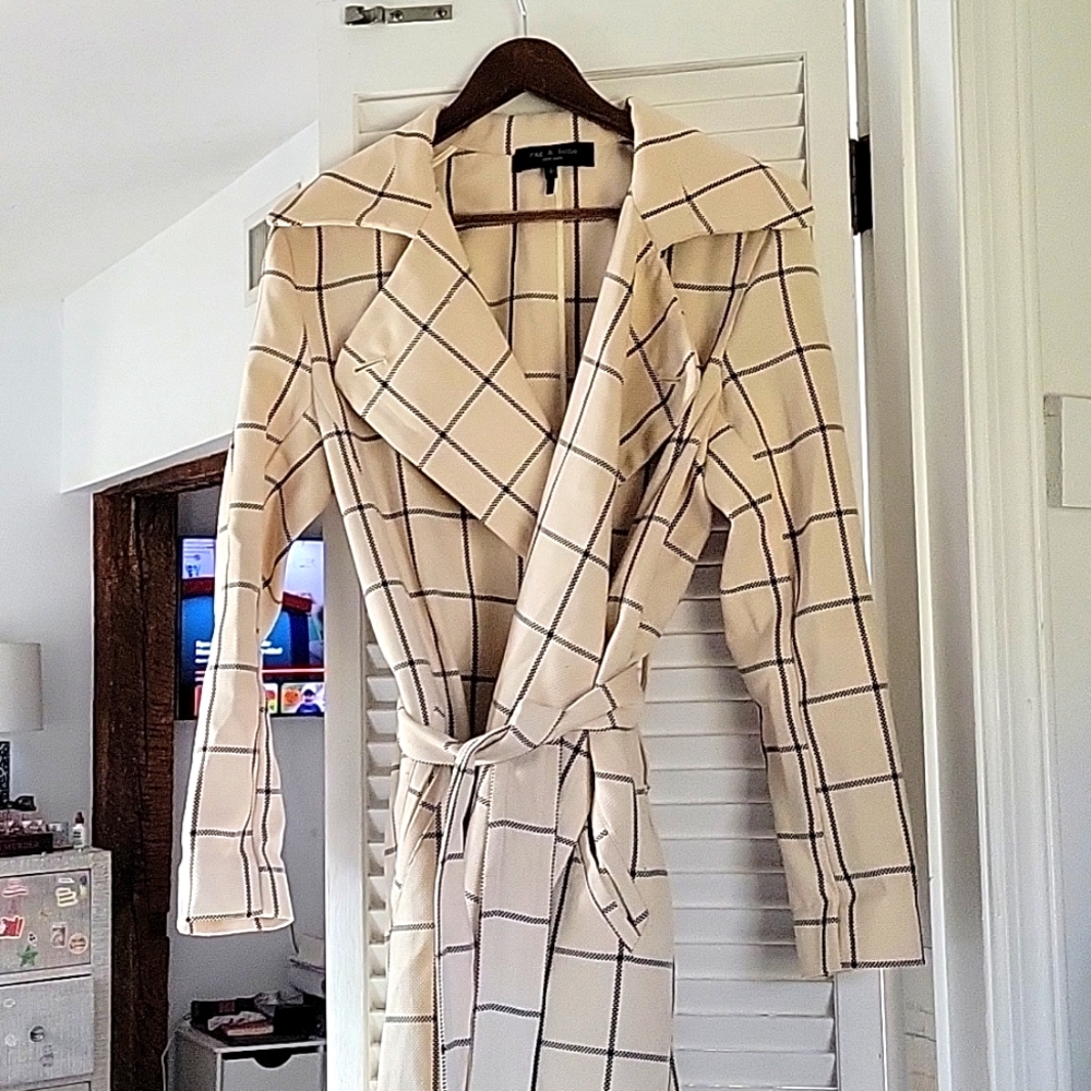 Rag & Bone Amber Plaid Cotton Trench